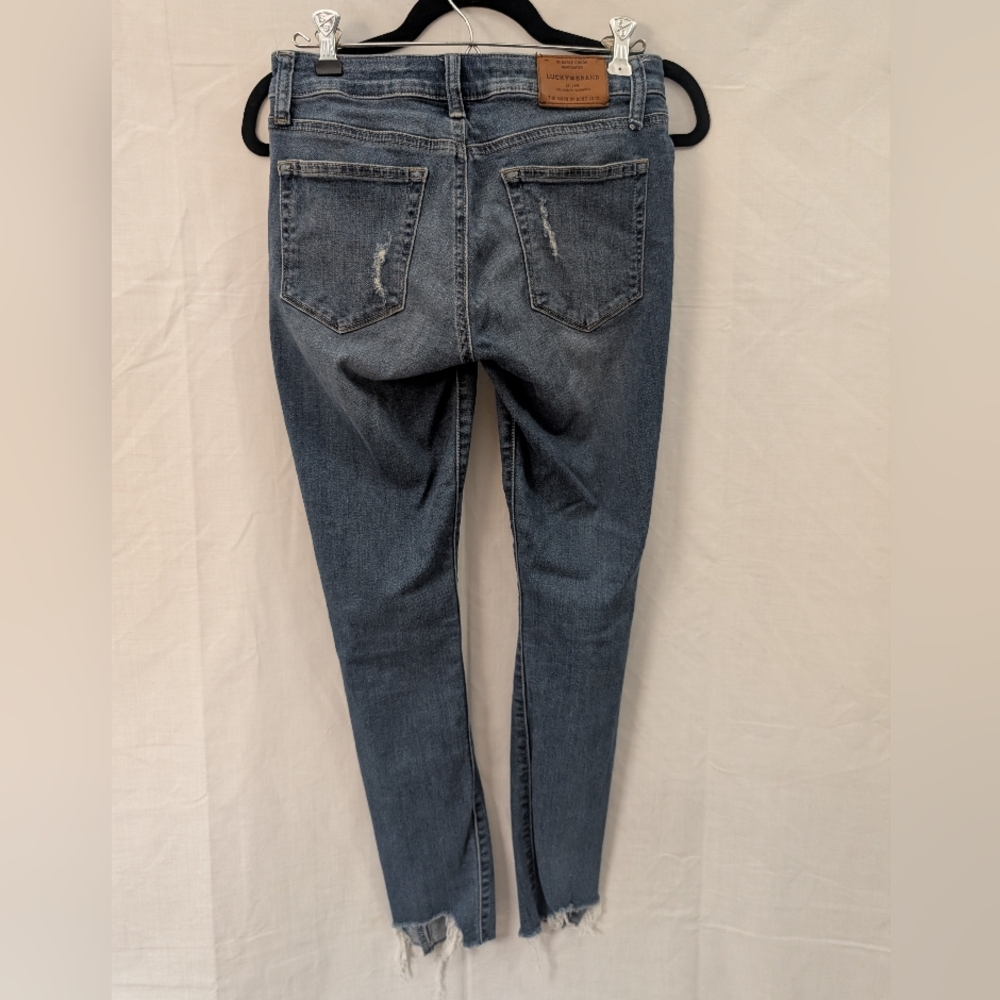 Lucky Brand Lolita Super Skinny Distressed Jeans, Size 0/25 - Picture 9 of 14